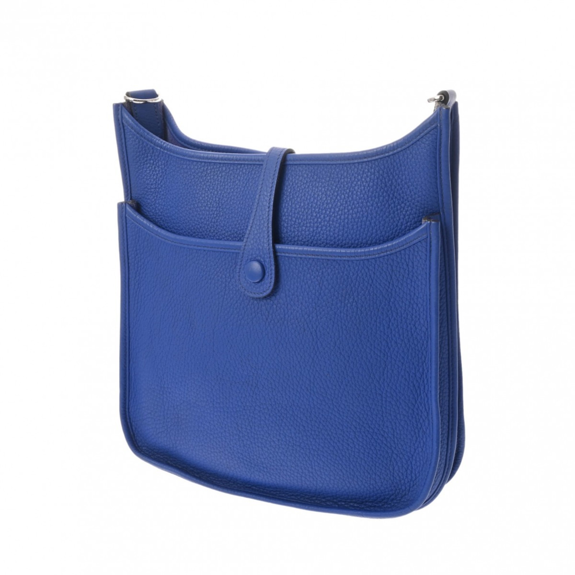 HERMES Evelyn 3 Blue Electric O Stamp (around 2011) Unisex Taurillon Clemence Shoulder Bag