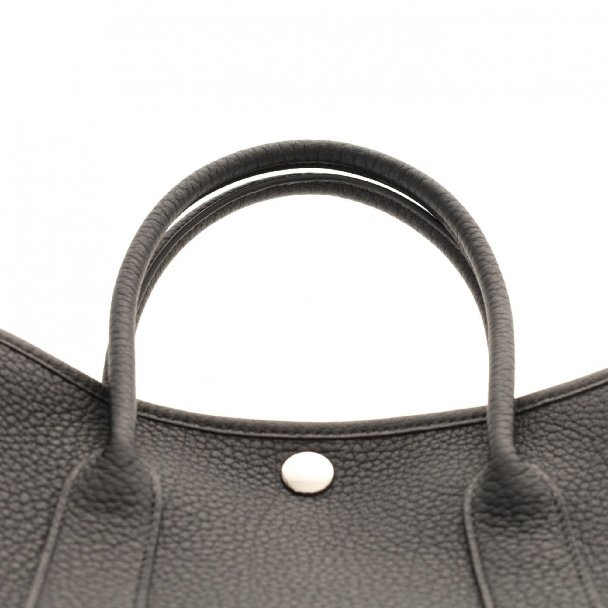 HERMES Garden TPM Black W Stamp (around 2024) Women's Negonda Handbag