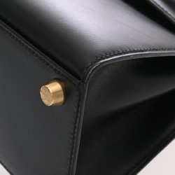 HERMES Kelly Outer Stitching Black ○Z Stamp (circa 1996) Women's Box Calf Bag