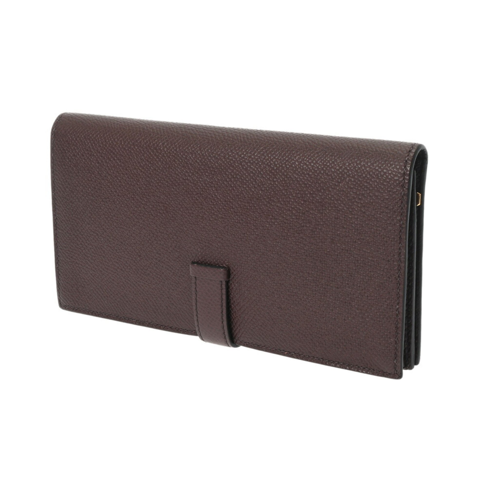 HERMES Bearn Souffle Rouge Serie Z Stamp (around 2021) Unisex Epsom Leather Long Wallet