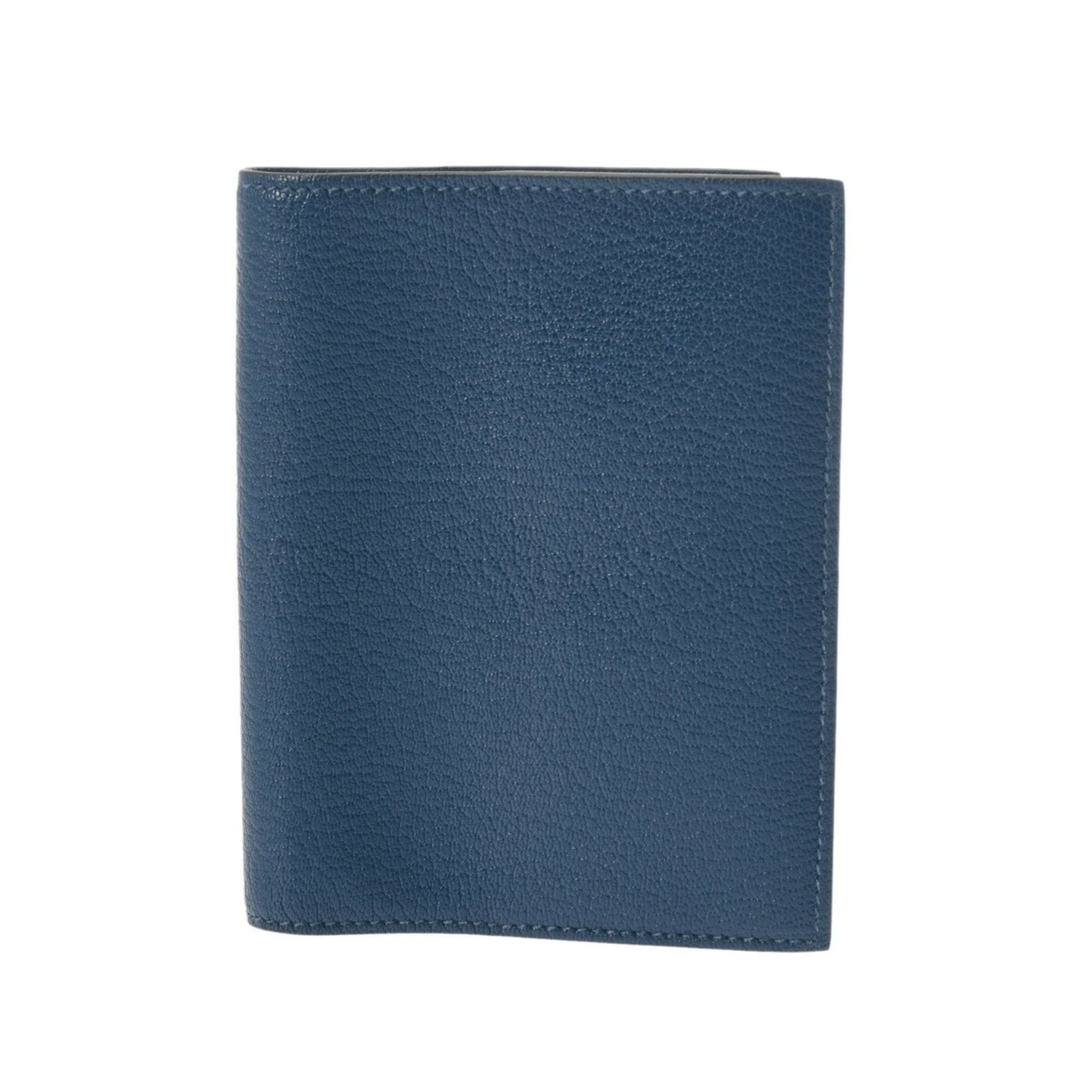 HERMES Agenda PM Deep Blue D Stamp (around 2019) Unisex Chevre Notebook Cover