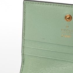 GUCCI Gucci Compact Wallet Bananya Mint Green 701009 Women's Leather Bi-fold