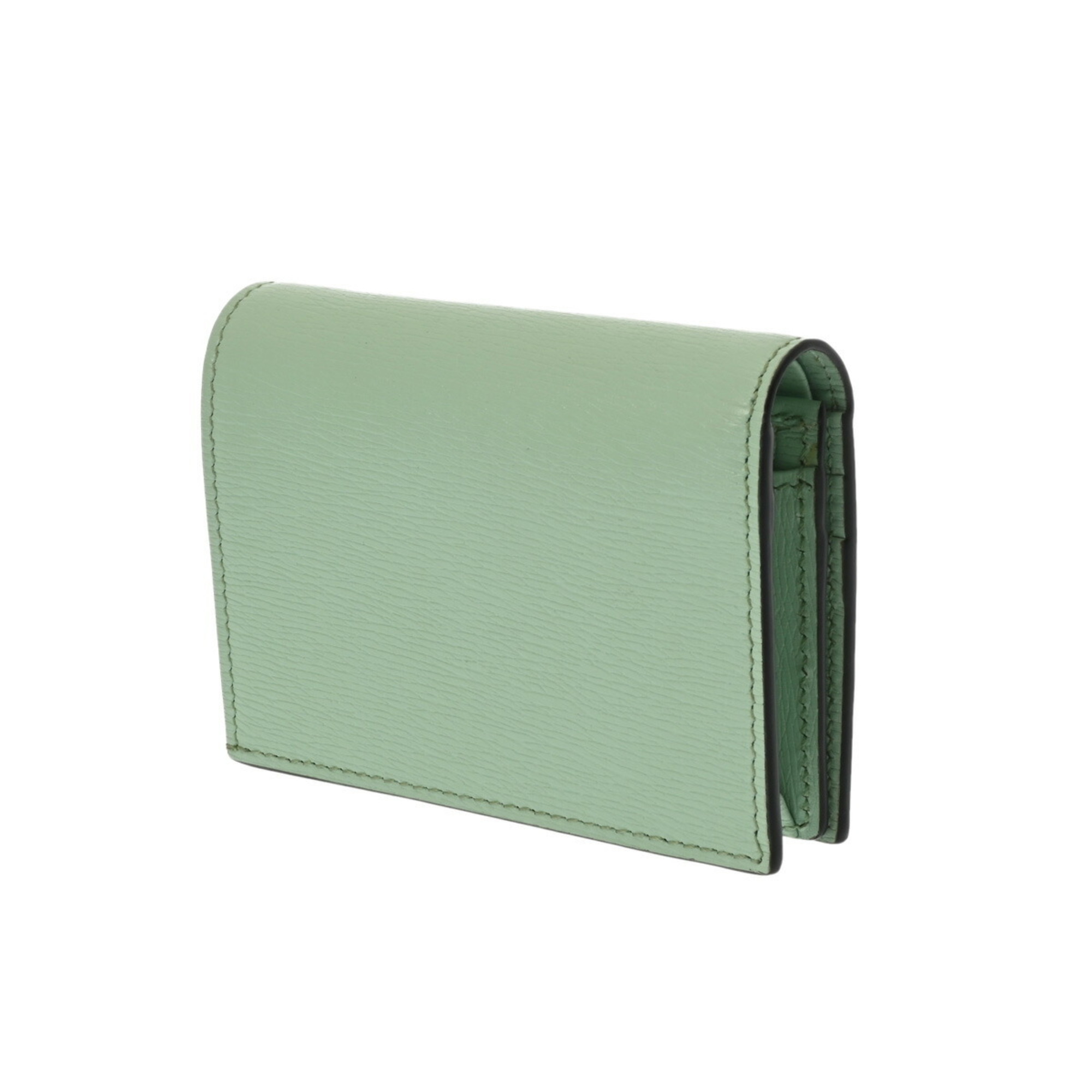 GUCCI Gucci Compact Wallet Bananya Mint Green 701009 Women's Leather Bi-fold