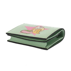 GUCCI Gucci Compact Wallet Bananya Mint Green 701009 Women's Leather Bi-fold