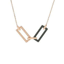 CHOPARD Chopard Rihanna Collaboration Diamond Gold/Green Women's K18 Pink Gold Ceramic Necklace