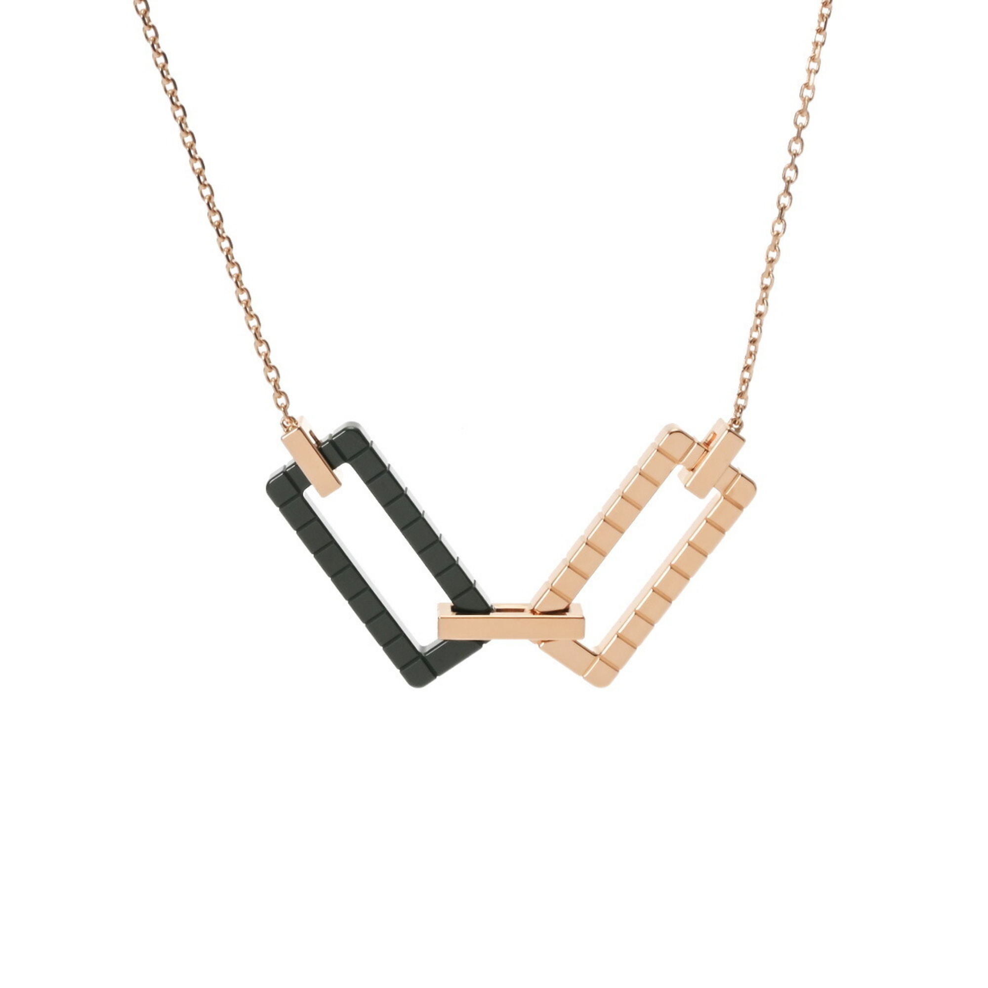 CHOPARD Chopard Rihanna Collaboration Diamond Gold/Green Women's K18 Pink Gold Ceramic Necklace