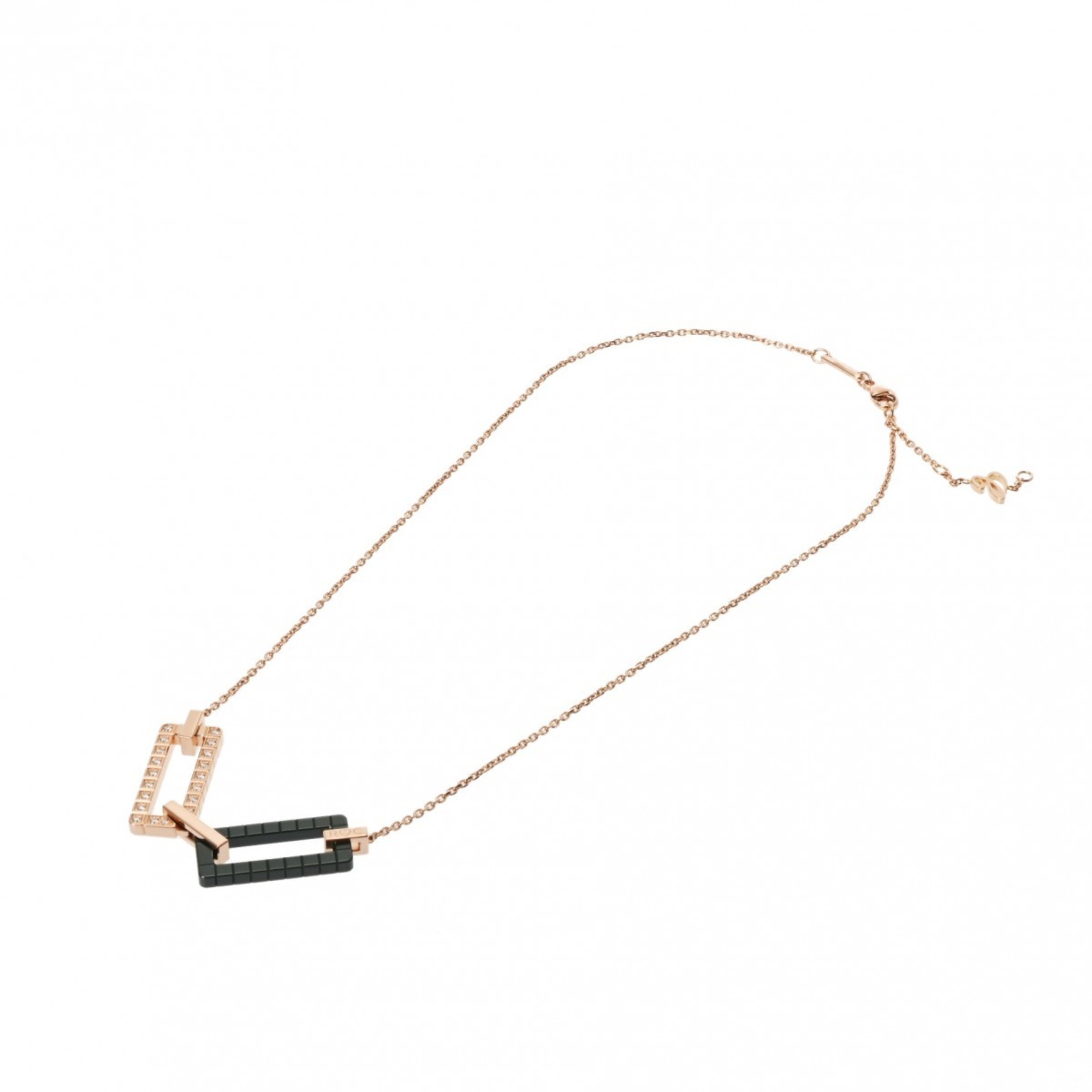 CHOPARD Chopard Rihanna Collaboration Diamond Gold/Green Women's K18 Pink Gold Ceramic Necklace