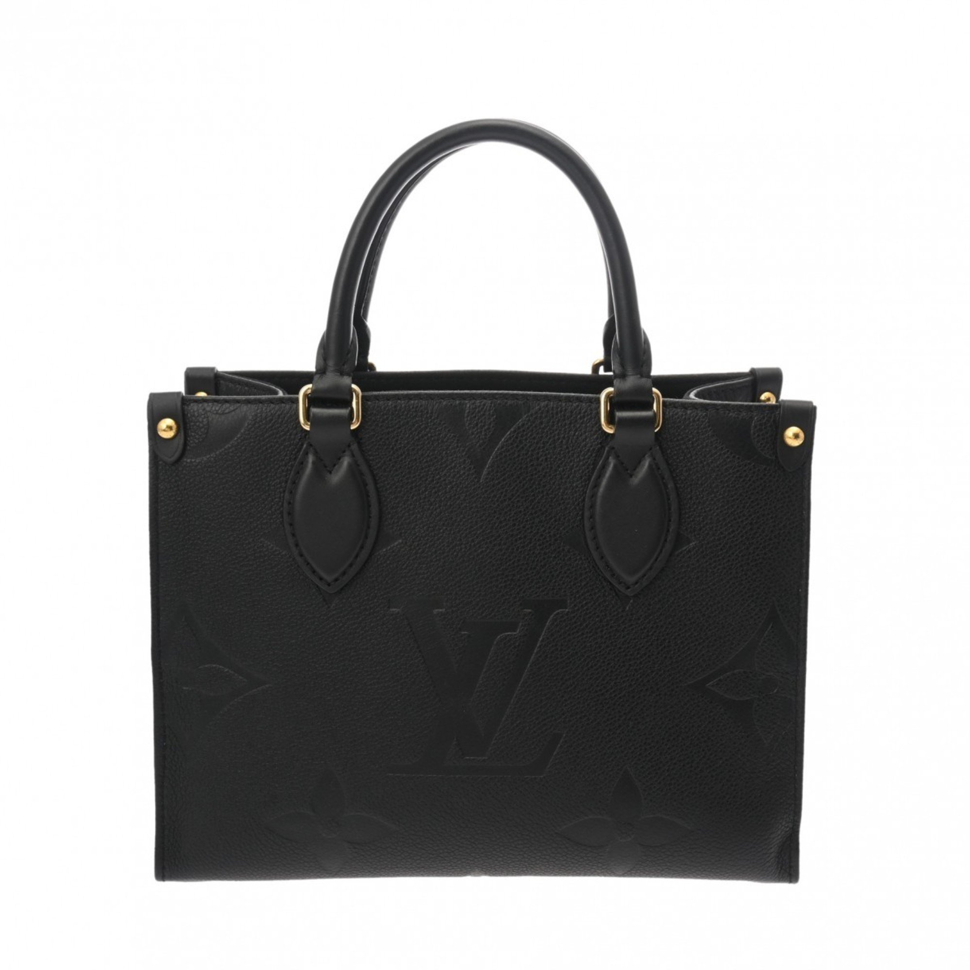 LOUIS VUITTON Louis Vuitton Monogram Empreinte On the Go PM Noir M45653 Women's Leather Handbag