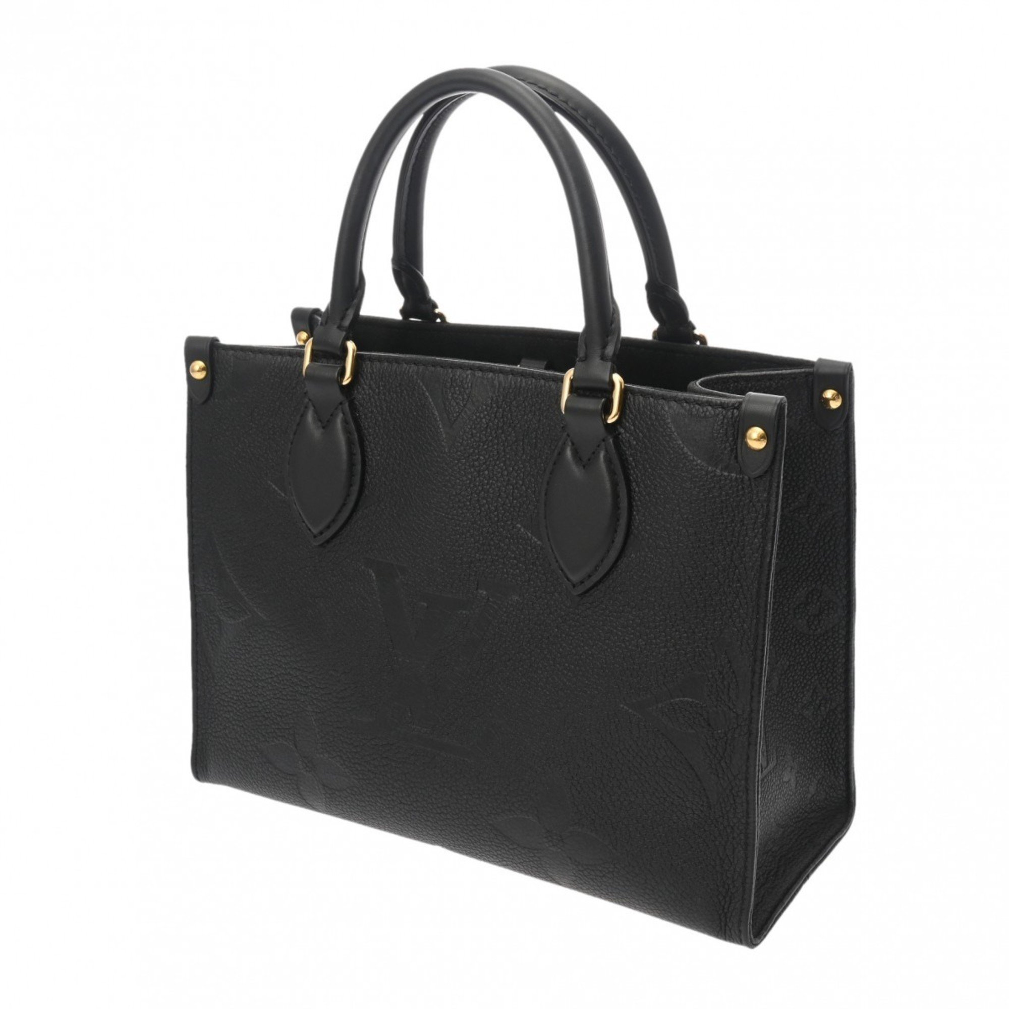 LOUIS VUITTON Louis Vuitton Monogram Empreinte On the Go PM Noir M45653 Women's Leather Handbag