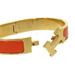 Hermes Click-Clack PM Orange F Stamped Bangle 0715 HERMES