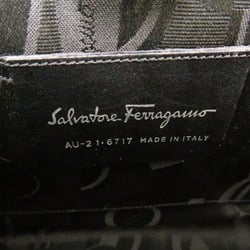 Salvatore Ferragamo Gancini AU-21 6717 Aluminum Silver Shoulder Bag 1172Salvatore