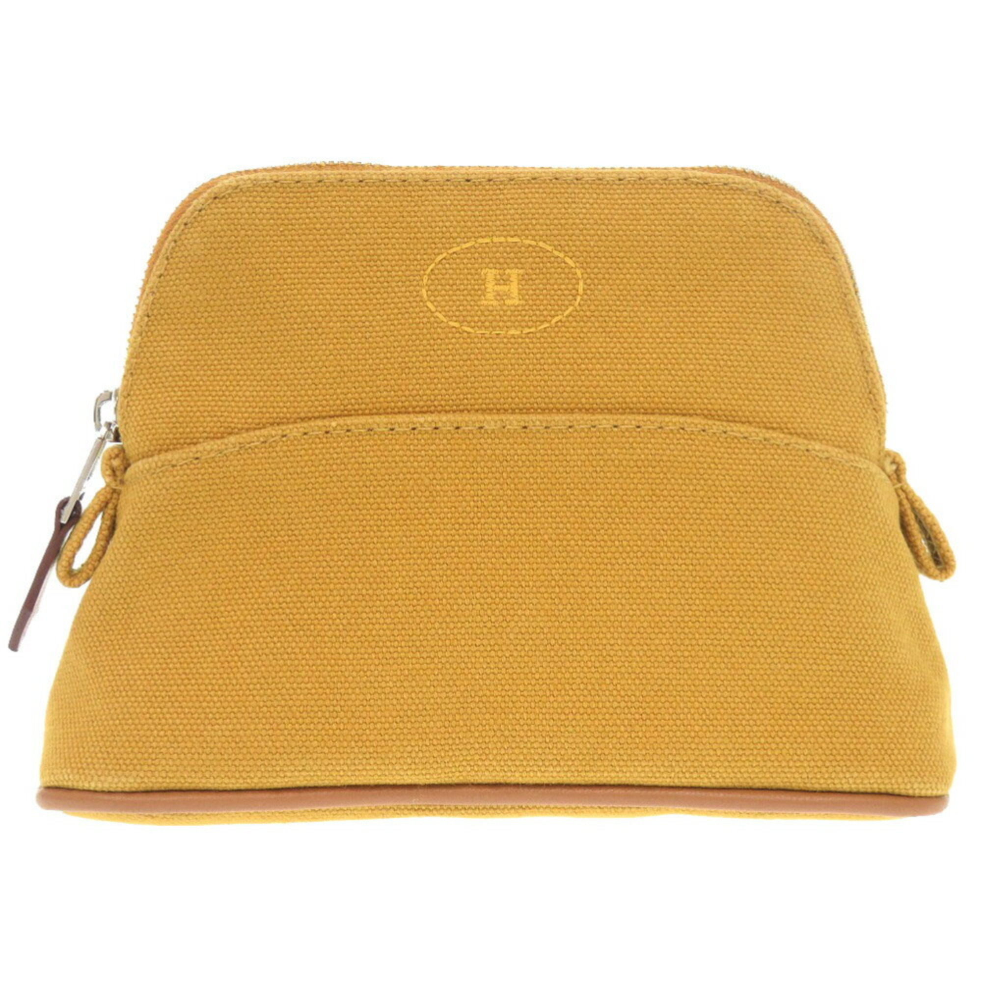 Hermes Bolide Pouch 16 Silk Ocher Bag 0475HERMES