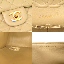 Chanel Matelasse 23 Lambskin Beige Double Flap A01113 Shoulder Bag Coco Mark 1605 CHANEL