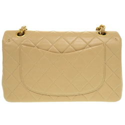 Chanel Matelasse 23 Lambskin Beige Double Flap A01113 Shoulder Bag Coco Mark 1605 CHANEL