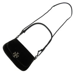 Tory Burch Velour Black 2way Shoulder Bag 0937Tory