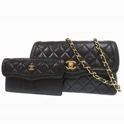 Chanel Flap Matelasse Shoulder Bag Lambskin Black 1328CHANEL