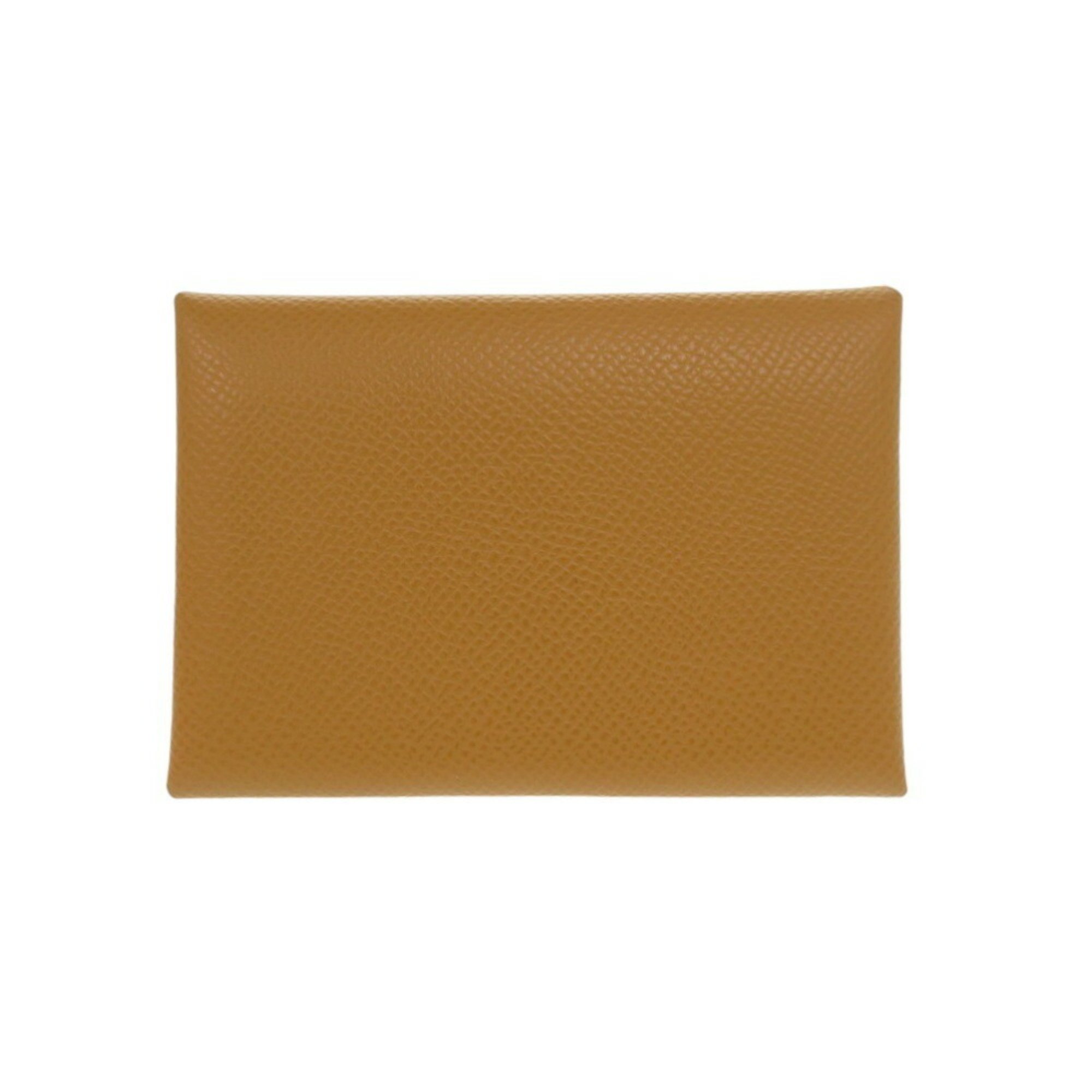 Hermes Calviduo B stamp (made in 2023) Epsom leather Sesame coin case wallet brown 0301HERMES