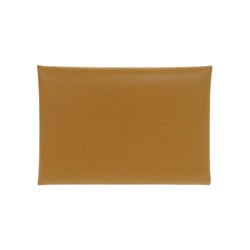 Hermes Calviduo B stamp (made in 2023) Epsom leather Sesame coin case wallet brown 0301HERMES