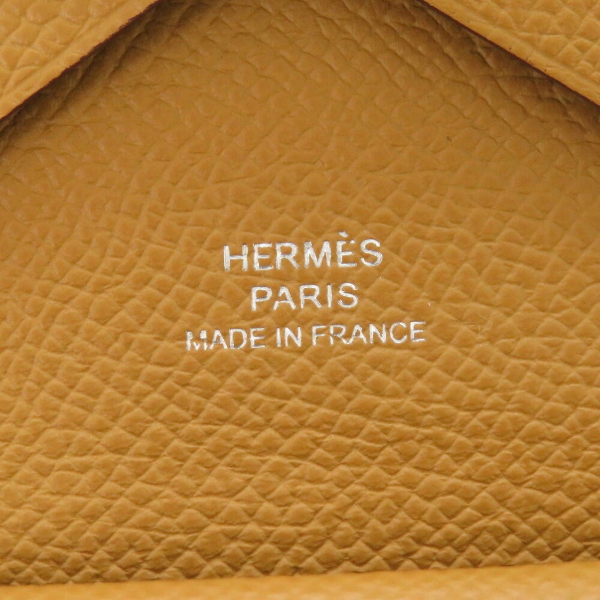 Hermes Calviduo B stamp (made in 2023) Epsom leather Sesame coin case wallet brown 0301HERMES