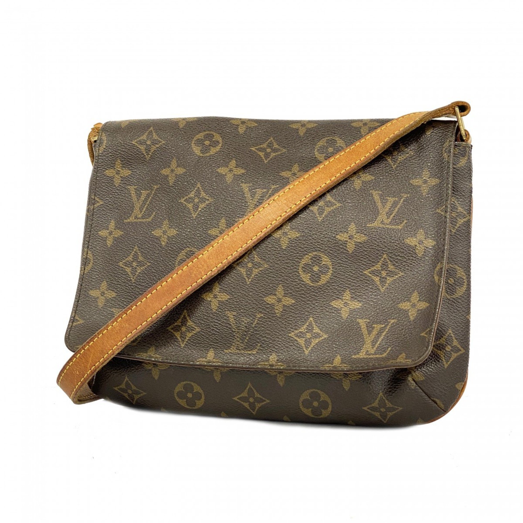 Louis Vuitton Shoulder Bag Monogram Hussette Tango Short Strap M51257 Brown Women's