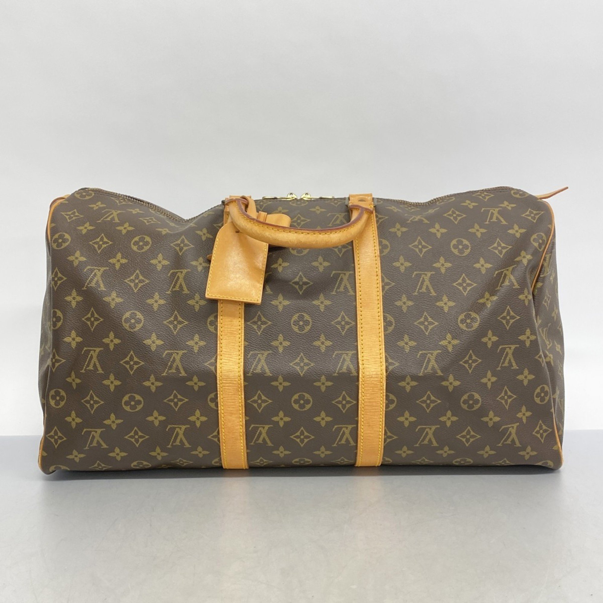 Louis Vuitton Boston Bag Monogram Keepall 50 M41426 Brown Men's Women's