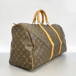 Louis Vuitton Boston Bag Monogram Keepall 50 M41426 Brown Men's Women's