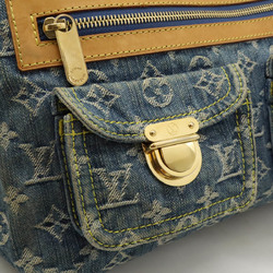 LOUIS VUITTON Louis Vuitton Monogram Denim Baggy PM Shoulder Bag Long Blue M95049