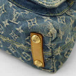 LOUIS VUITTON Louis Vuitton Monogram Denim Baggy PM Shoulder Bag Long Blue M95049