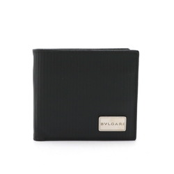 BVLGARI Bulgari Millerige Bi-fold Wallet PVC Leather Black