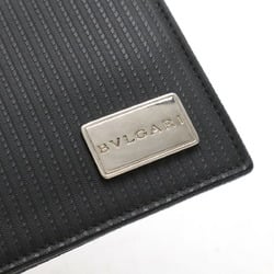 BVLGARI Bulgari Millerige Bi-fold Wallet PVC Leather Black