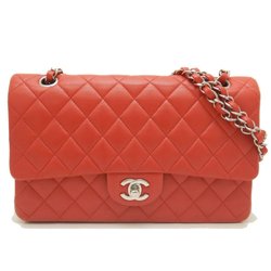 CHANEL Chanel Matelasse 25 A01112 Chain Shoulder Bag W Flap Lambskin Red 252182