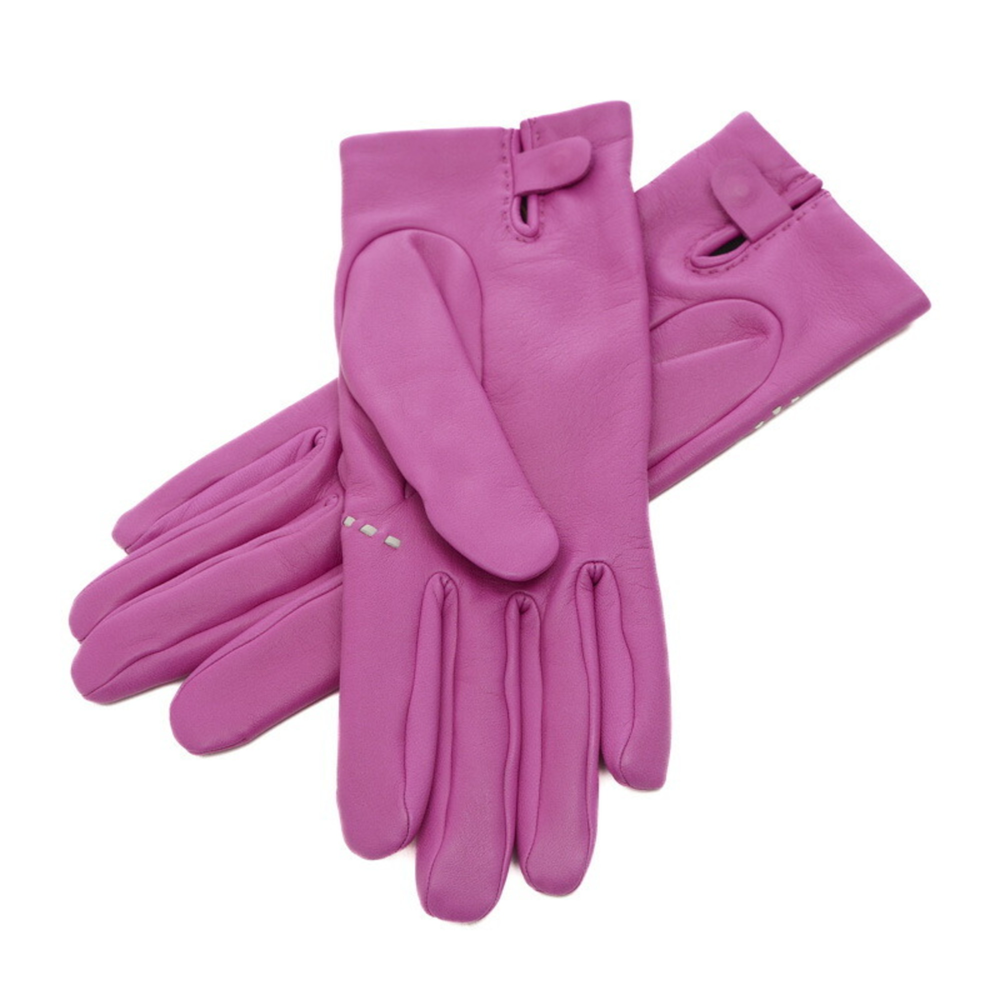 Hermes Gloves Leather Magnolia Women's 7 Sizes