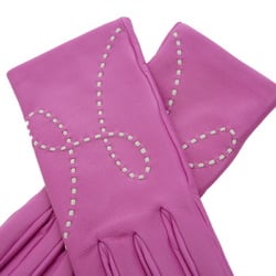 Hermes Gloves Leather Magnolia Women's 7 Sizes