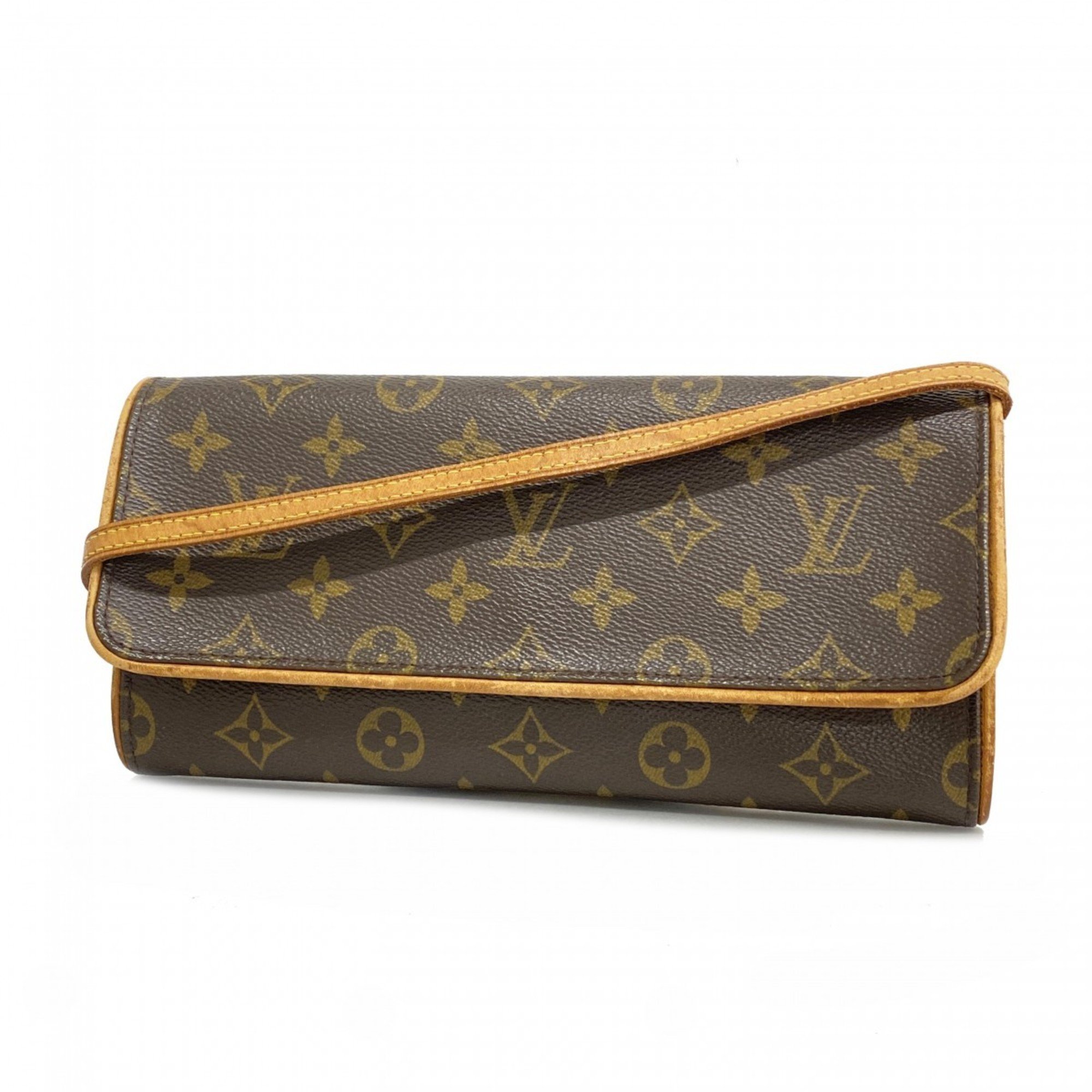 Louis Vuitton Shoulder Bag Monogram Pochette Twin GM M51852 Brown Women's