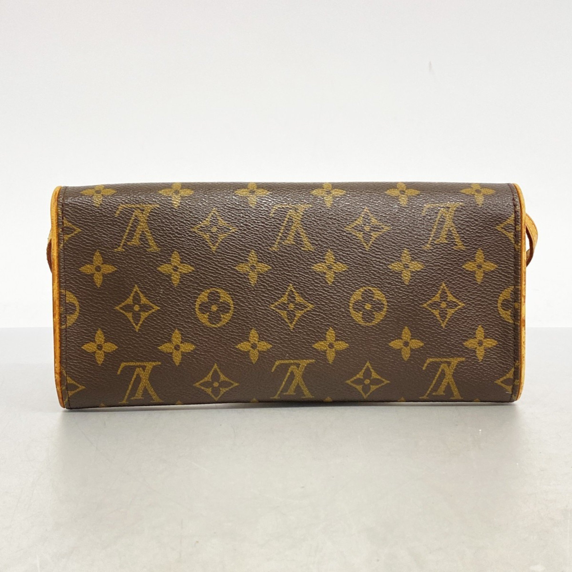 Louis Vuitton Shoulder Bag Monogram Pochette Twin GM M51852 Brown Women's