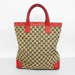 Gucci Tote Bag GG Canvas 002 1121 Brown Red Women's