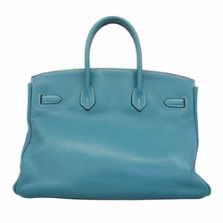 Hermes handbag Birkin 35 Taurillon Clemence blue jean unclear engraving ladies