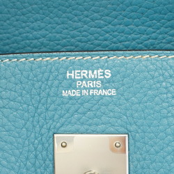 Hermes handbag Birkin 35 Taurillon Clemence blue jean unclear engraving ladies