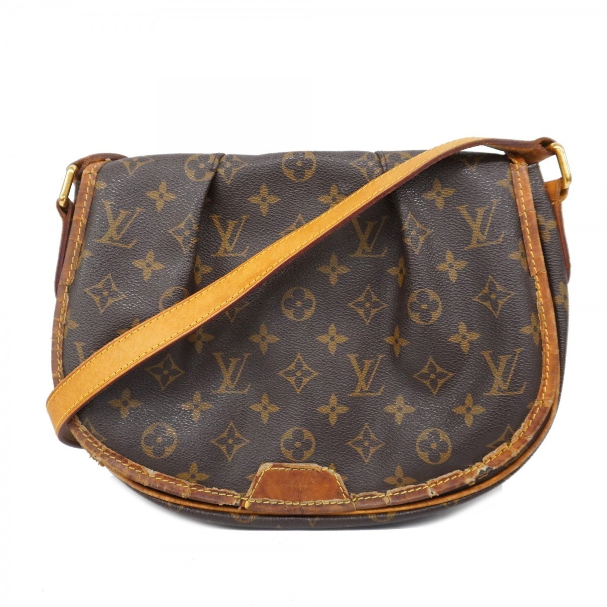 Louis Vuitton Shoulder Bag Monogram Menilmontant PM M40474 Brown Women's