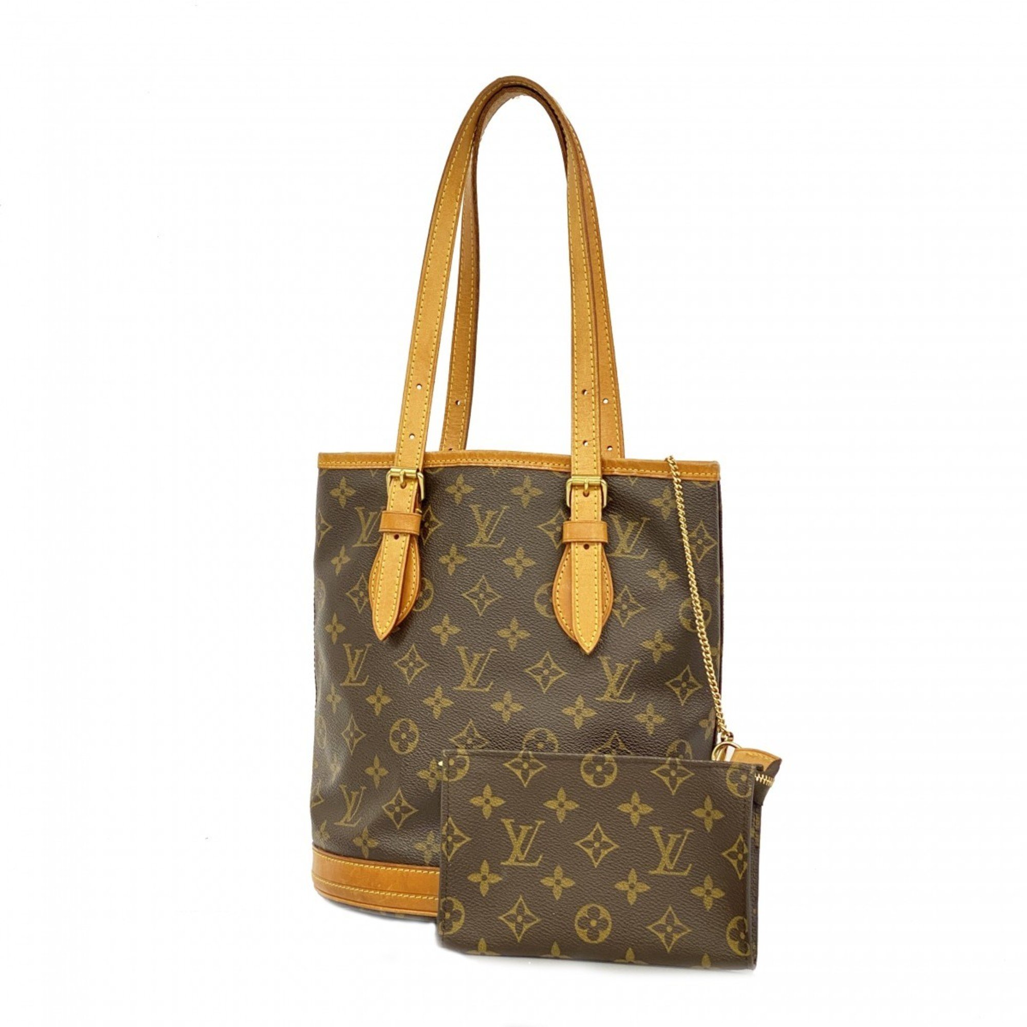 Louis Vuitton Tote Bag Monogram Bucket PM M42238 Brown Women's