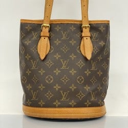 Louis Vuitton Tote Bag Monogram Bucket PM M42238 Brown Women's