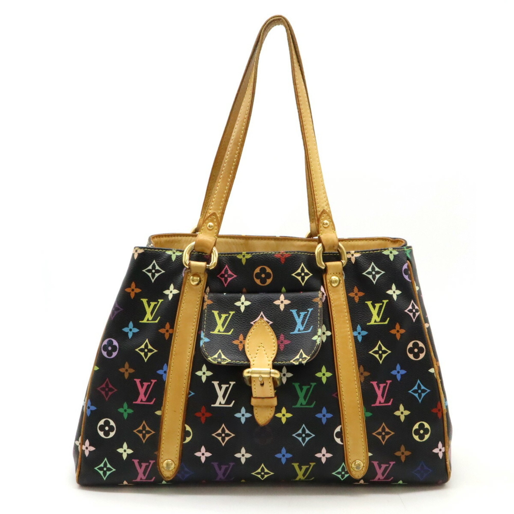 LOUIS VUITTON Louis Vuitton Monogram Multicolor Aurelia MM Tote Bag Shoulder Noir Black M40095