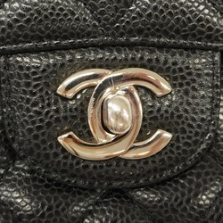 Chanel Shoulder Bag Matelasse Caviar Skin Black Women's