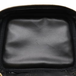 CHANEL Coco Mark Vanity Bag Handbag Pouch Caviar Skin Leather Black A01998