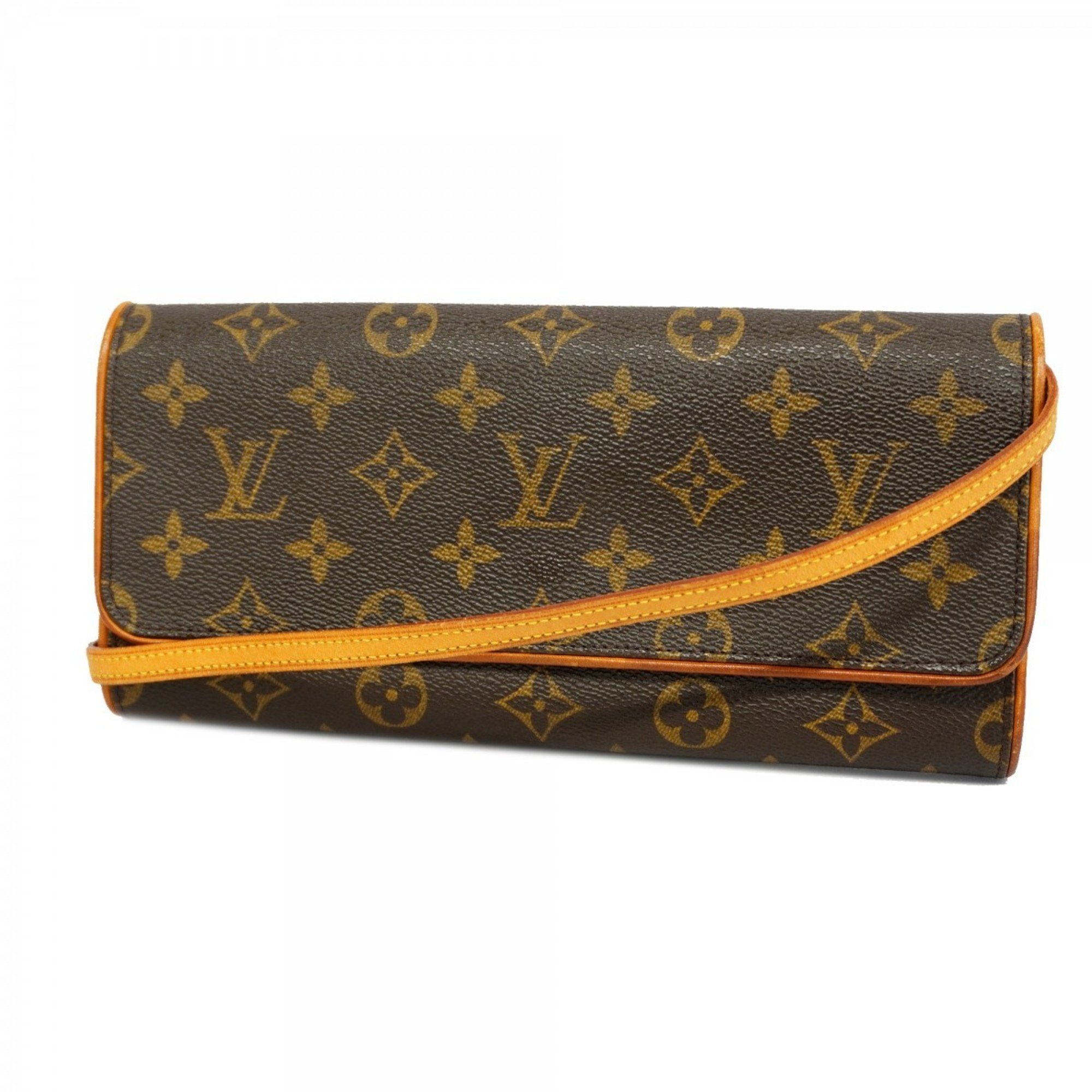 Louis Vuitton Shoulder Bag Monogram Pochette Twin GM M51852 Brown Women's