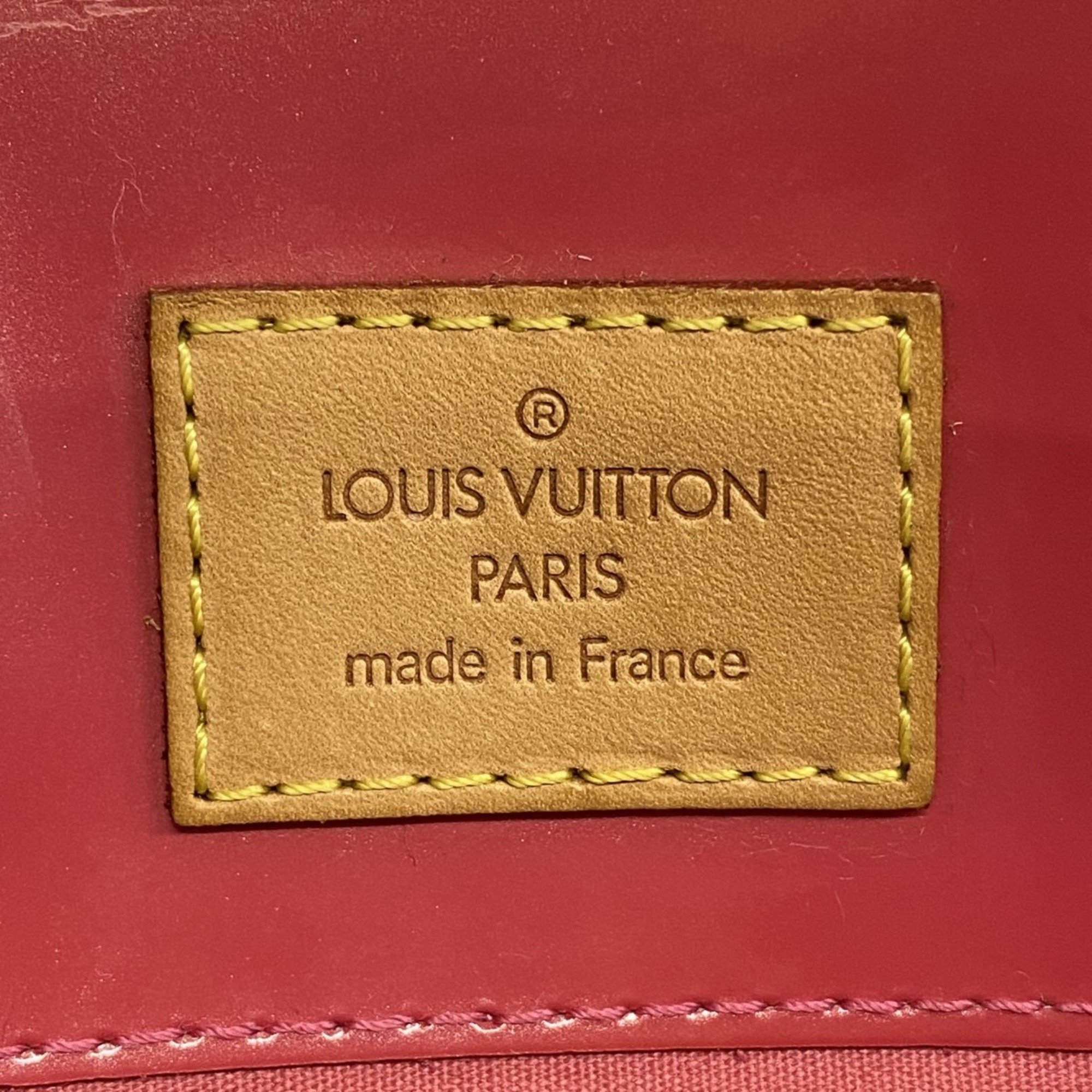 Louis Vuitton Handbag Vernis Reed PM M9132F Raspberry Ladies