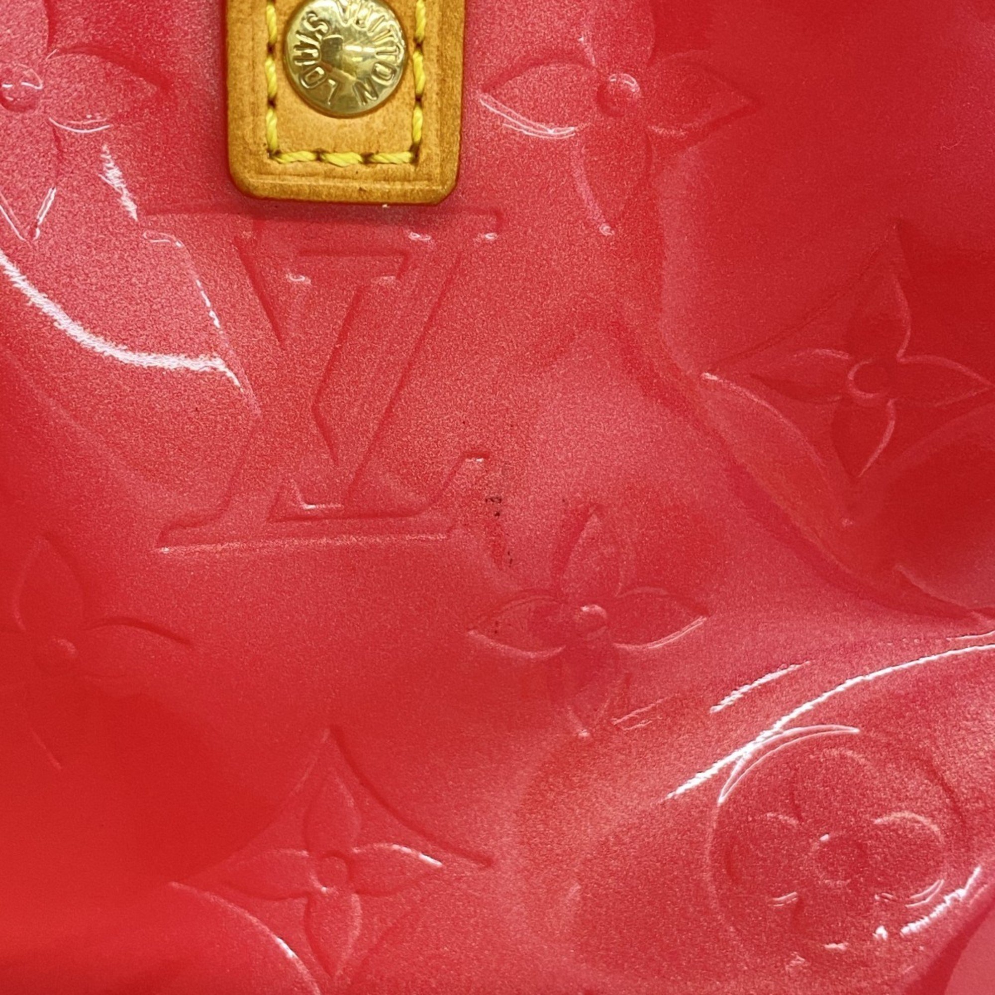 Louis Vuitton Handbag Vernis Reed PM M9132F Raspberry Ladies