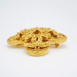 Chanel Brooch Coco Mark GP Plated Gold Ladies