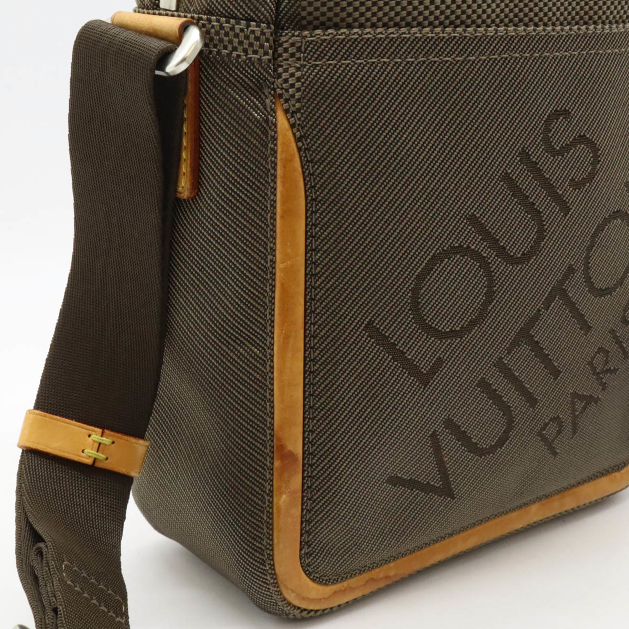 LOUIS VUITTON Damier Geant Citadan Shoulder Bag Canvas Tail Khaki M93040