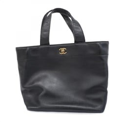 chanel handbag leather black ladies